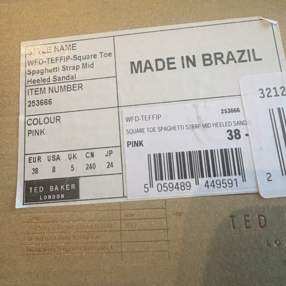 Ted Baker Ankle Wrap Heels - Pink - Picture 5 of 6